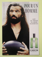 RUGBY - Sébastien CHABAL - Carte Publicitaire Pour Parfum Caron - Rugby