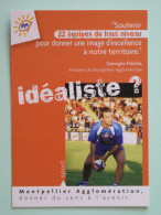 RUGBY - Joueur Avec Ballon & Maillot Montpellier - Carte Publicitaire - Rugby