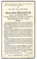 DP  Henri Jules BALDUYCK - Buyse - Ledegem - Dadizele - 1898 / 1949 - Religión & Esoterismo