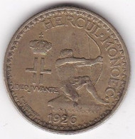 Monaco. Bon Pour 2 Francs 1926 Poissy. LOUIS II. Bronze-aluminium - 1922-1949 Luigi II
