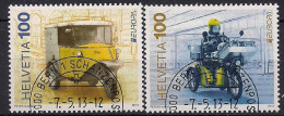 2013 Schweiz   Mi. 2292-3 FD-used   Europa: Postfahrzeuge. - Used Stamps
