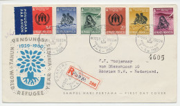 Registered Cover / Postmark Indonesia 1960 United Nations - World Refugee Year - ONU