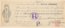Plakzegel 1.- Den 18.. - Wisselbrief Den Haag 1896 - Fiscaux
