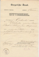 Uitreksel Burgerlijke Stand - Kuinre 1887 - Revenue Stamps