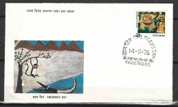 INDE. N°500 Sur Enveloppe 1er Jour (FDC) De 1976. Journée De L'Enfance. - Sonstige & Ohne Zuordnung