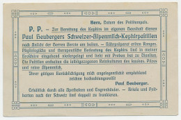Postal Stationery Switzerland 1909 Kephir Pastilles - Mushroom - Alpine Milk - Pharmacy