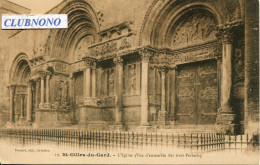 CPA -  SAINT-GILLES-DU-GAD - L'EGLISE  (VUE D'ENSEMBLE DES TROIS PORTAILS) - Saint-Gilles