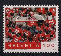 2013 Schweiz   Mi. 2302 **MNH  Gewinn Der Silbermedaille Bei Der Eishockey-Weltmeisterschaft In Stockholm Und Helsink - Neufs