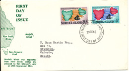Norfolk Island FDC 29-4-1970  Set Of 2 With Cachet - Isola Norfolk