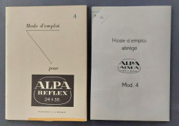 Alpa Reflex, Mode D'emploi Pour Mod. 4 - Materiale & Accessori