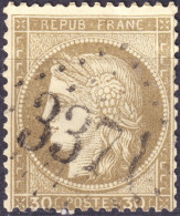 FRANCE - GC 3371 (ind. 15) De SENAN (Yonne) Sur Yv.56 30c Brun Cérès Dentelé - TB - 1849-1876: Periodo Clásico
