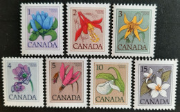 Canada 1979 MNH Sc.#781**-787**  1-15c  Floral Definitives, Perf. 13.0 X 13.3 - Neufs