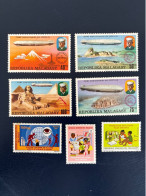 MADAGASCAR 1976 7 V Neuf YT 580 A 583 Et 593 594 576 Zeppelin Of Malagasy - Madagascar (1960-...)