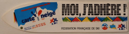 SKI / CARTE NEIGE - Fédération Française De Ski - FFS - TV TF1 - AMI - Moi J'adhère - Autocollant - Stickers