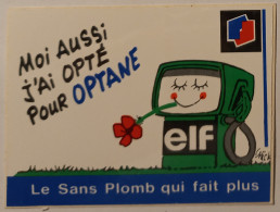 POMPE ESSENCE ELF - Optane / Sans Plomb - Autocollant - Stickers