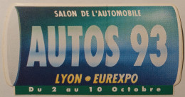 SALON AUTOMOBILE 1993 - LYON Eurexpo - Autocollant - Stickers