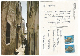 Somalia Mogadishu Historic Buildings Color Pcard With 2 Stamps To Suisse - Somalië