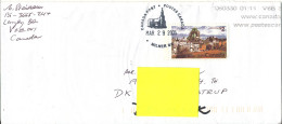 Canada Cover Sent To Denmark 29-3-2005 Single Franked The Stamp Is Missing A Corner - Covers & Documents