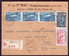 Camerun 1936 Y.T.111+123+133x3 On Registeerd Mail VF/F - Brieven En Documenten