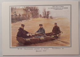 POSTE - Distribution Postale En Barque - Inondations Janvier 1910 / Crue Seine - Argenteuil - Carte Postale Moderne - Poste & Facteurs