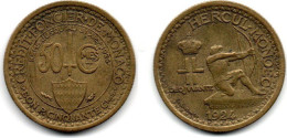 MA 33901 / Monaco 50 Centimes 1924 TTB - 1922-1949 Luigi II