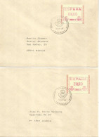 ESPAÑA 4 SPD FDC ATM FRAMA 15-9-1989 - Briefe U. Dokumente