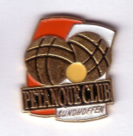 AA131 Pin's CLUB PÉTANQUE SUNDHOFFEN ALSACE Achat Immédiat - Bocce