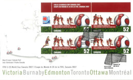 CANADA - 2007, FDC STAMPS OF FIFA U - 20 WORLD CUP , CANADA 2007, NOT USED. - Briefe U. Dokumente