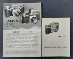 Alpa Reflex, Instructions For Use Of The Alpa Reflex - Supplies And Equipment