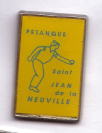 AA129 Pin's CLUB PÉTANQUE SAINT JEAN DE NEUVILLE Seine Maritime Achat Immédiat - Pétanque