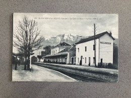 St-Pierre-D'Albigny (Savoie) La Gare Et Mont Charvay Carte Postale Postcard - Saint Pierre D'Albigny