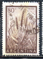 ARGENTINA 1954 1959 WHEAT 80c USED USADO OBLITERE' - Oblitérés