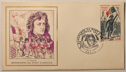 NAPOLEON BONAPARTE Au Pont Arcole - Document Philatélique Format Enveloppe Avec Timbre Et Cachet PARIS - Napoléon