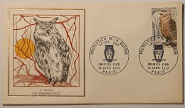 GRAND DUC / HIBOU - Illustrateur Andreotto - Document Philatélique Format Enveloppe Timbre Et Cachet - Owls