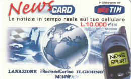 CARTA SERVIZI TIM NEWS CARD  (CZ40 - [2] Handy-, Prepaid- Und Aufladkarten