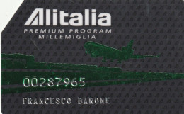 CARTA ALITALIA PREMIUM PROGRAMMA MILLEMIGLIA  (CZ16 - Other & Unclassified