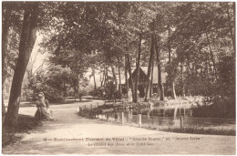 CPA DE VITTEL  (VOSGES)  ÉTABLISSEMENT THERMAL "GRANDE SOURCE" ET "SOURCE SALÉE"  -  LE CHALET DES ÂNES ET LE PETIT LAC - Vittel