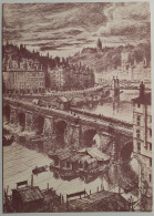 LYON (69/Rhône) - Pont De Saone Au Début 19ème Siècle - Carte Postale Moderne Reproduisant Eau Forte De J. Drevet - Lyon 5