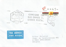 ESPAÑA ATM KLUSSENDORF GRANADA 92 4 DIGITOS 45 PTS CON MAT AVION BUZONES CIBELES MADRID - Cartas & Documentos