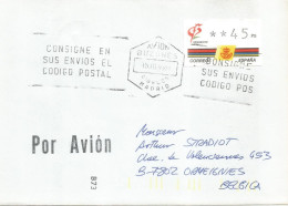 ESPAÑA ATM KLUSSENDORF GRANADA 92 4 DIGITOS 45 PTS CON MAT AVION BUZONES CIBELES MADRID - Cartas & Documentos