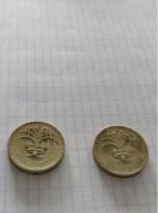 2 Pièces De One Pound U.K. 1985 - 1990 - Sonstige – Europa