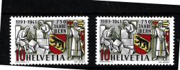 1941 Switzerland 700th Anniversary Of Bern Both Shades Mi 398a/b MNH/** - Unused Stamps