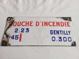 Plaque émaillée Bouche D'incendie - Feuerwehr