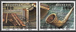 2014 Schweiz   Mi. 2349-50 FD-used     Europa: Volksmusikinstrumente - Oblitérés