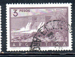 ARGENTINA 1954 1959 1956 NIHUIL DAM 3p USED USADO OBLITERE' - Usados