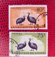 GUINÉE 1961 2 V Oblitérés YT 67 68 Ucello Oiseau Bird Pájaro Vogel Pintades - Hühnervögel & Fasanen