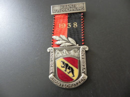 Shooting Medal - Medaille Schweiz Suisse Switzerland - Kranzauszeichnung Sportschützen Kanton Bern 1938 - Other & Unclassified