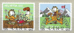 2014 Schweiz   Mi. 2357-8 FD-used Garfield. - Used Stamps