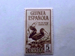 GUINÉE Espagnol 1952 1 V Neuf ** Journée Timbre Colonial YT 339 MNH Ucello Oiseau Bird Pájaro Vogel GUINEA - Pappagalli & Tropicali