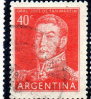 ARGENTINA 1954 1959 1955 JOSE DE SAN MARTIN 40c USED USADO OBLITERE' - Usati